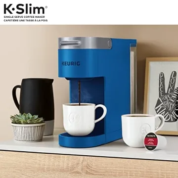 Compact Keurig K-Slim Coffee Maker in Twilight Blue