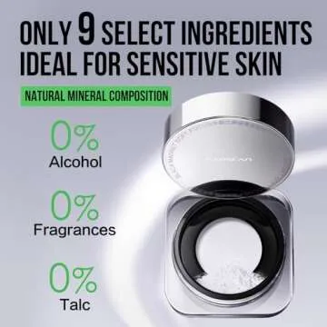 CARSLAN Soft Focus Loose Setting Powder, Lightweight, Matte, Oil Control, Shine Free, Talc-Free Face Powder Makeup, 24H Longwear Finishing Powder, 03 Translucent For Sensitive