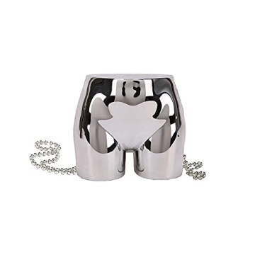 Zenosy Butt Shaped Evening Bags - Unique Metal Clutch for Women