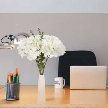 Alishomtll Hydrangea 5Pcs Artificial Flowers for Decor