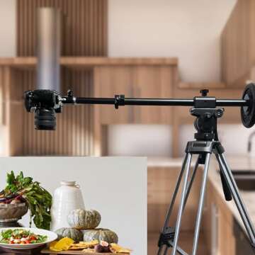 Glide Gear OH 50 DSLR Camera/iPhone Photo Video Overhead Heavy Duty Metal Mount Stand Adjustable 36"...