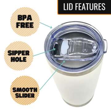 Brooke & Jess Designs - Hole in One 20 oz Golfer Multipurpose Insulated Water Bottle Tumbler Travel Coffee Mug - Golf Gifts for Men, Golf Stuff Gifts for Fathers Day, Birthday Gifts for Dad