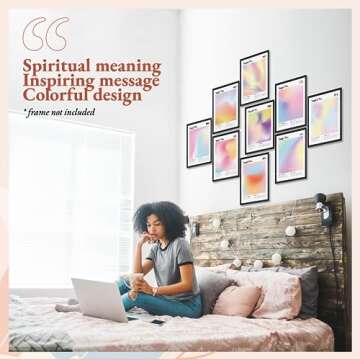 97 Decor Angel Number Poster Set - Colorful Spiritual Art