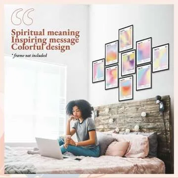 97 Decor Angel Number Poster Set - Colorful Spiritual Art