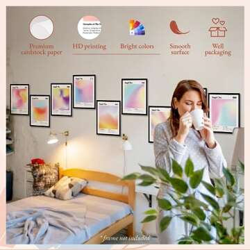 97 Decor Angel Number Poster Set - Colorful Spiritual Art