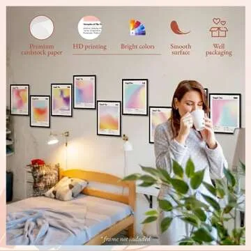 97 Decor Angel Number Poster Set - Colorful Spiritual Art