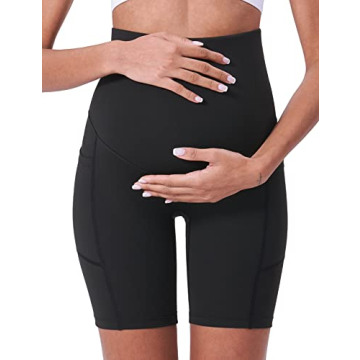 POSHDIVAH Maternity Shorts Comfortable Activewear for Moms