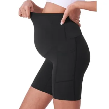 POSHDIVAH Maternity Shorts Comfortable Activewear for Moms