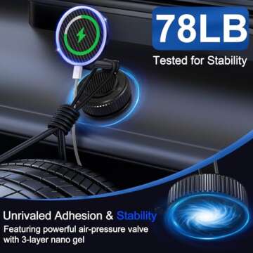 15W Magnetic Phone Charger Holder for Car - Secure & Versatile Mount