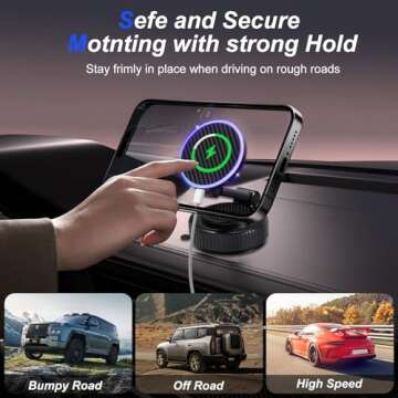 15W Magnetic Phone Charger Holder for Car - Secure & Versatile Mount