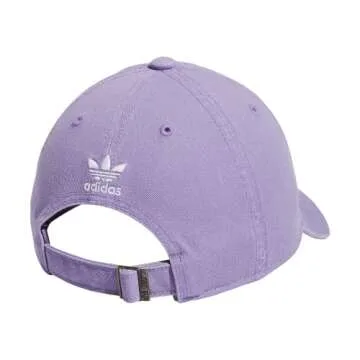 adidas Originals Women's Relaxed Fit Adjustable Strapback Cap, Magic Lilac Purple/White, One Size