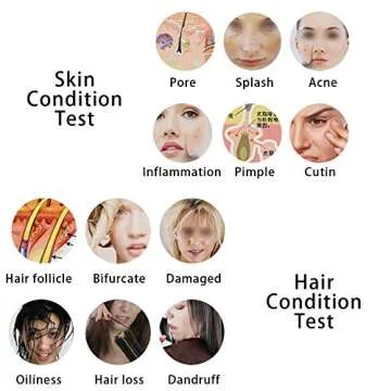 FOKH Skin Hair Analyser, 50X/200X Portable Scalp Detector