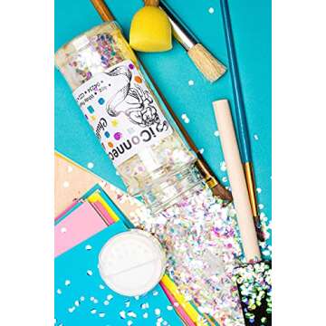 iConnectWith Glitter – White Pearl, Chubby Iridescent Glitter; Multi-use for Crafts, Decorations, ...