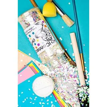 iConnectWith Glitter – White Pearl, Chubby Iridescent Glitter; Multi-use for Crafts, Decorations, ...