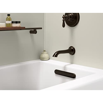 Kohler alcove bathtub for deep soaking and modern design