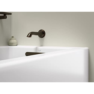 Kohler alcove bathtub for deep soaking and modern design