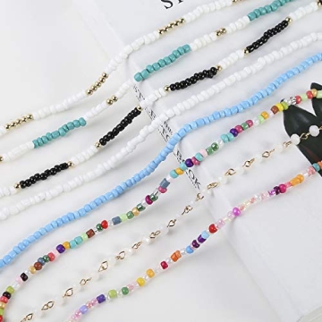 Beaded Choker Necklace Set for Women 12 Pcs Summer Jewelry