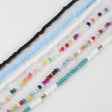 Beaded Choker Necklace Set for Women 12 Pcs Summer Jewelry