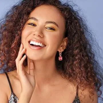 Birthstone Crystal Dangle Earrings with Gift Box