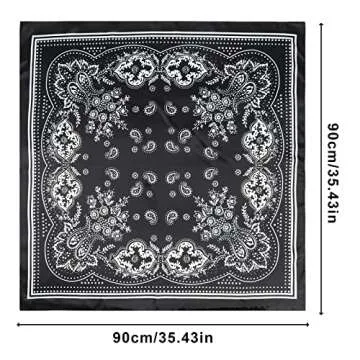 AWAYTR 35” Large Square Satin Head Scarf - Silk Hair Scarf Bandana for Women