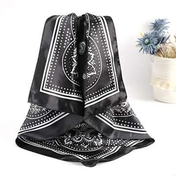 AWAYTR 35” Large Satin Head Scarf for Women