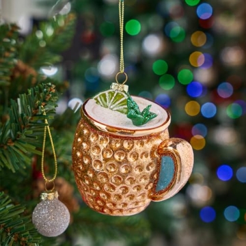 Joiedomi Moscow Mule Glass Ornament for Christmas Decorations