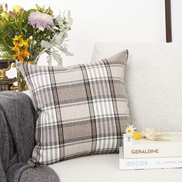 BUY YOUR SMILE Vintage Tartan Plaid Pillow Cover 18x18