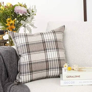 BUY YOUR SMILE Vintage Tartan Plaid Pillow Cover 18x18