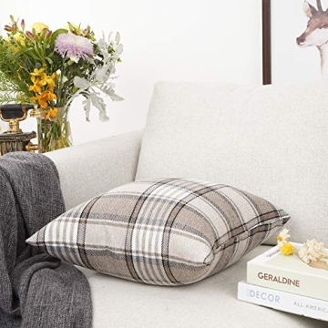 BUY YOUR SMILE Vintage Tartan Plaid Pillow Cover 18x18