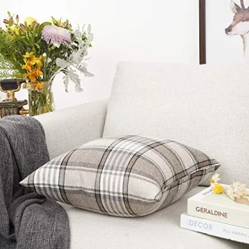 BUY YOUR SMILE Vintage Tartan Plaid Pillow Cover 18x18