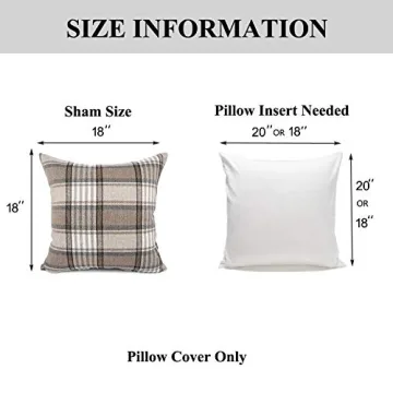 BUY YOUR SMILE Vintage Tartan Plaid Pillow Cover 18x18