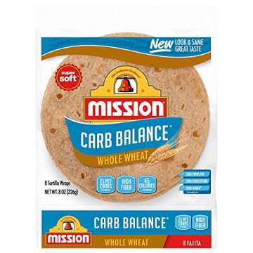 Mission Carb Balance Fajita Tortillas - 4x8 Count Whole Wheat