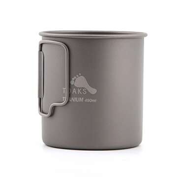 Lightweight TOAKS Titanium 450ml Cup for Outdoors