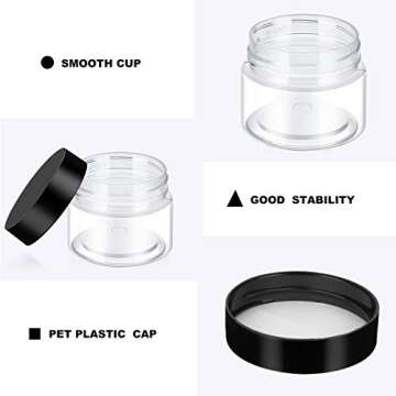 SATINIOR 6 Pack Airtight Plastic Storage Jars - Versatile & Durable
