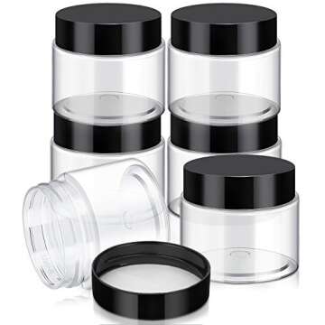 SATINIOR 6 Pack Airtight Plastic Storage Jars - Versatile & Durable