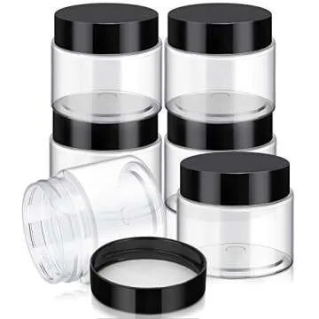 SATINIOR 6 Pack Airtight Plastic Storage Jars - Versatile & Durable