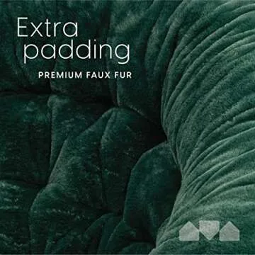 Milliard Faux Fur Saucer Chair, Foldable Comfy Bedroom Chair, Cozy Dorm Lounge Chair for Kids, Teens, and Adults, X-Large, Green