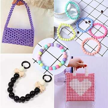 LIMAOLLY 300 Pcs Red Acrylic Round Beads for Crafts