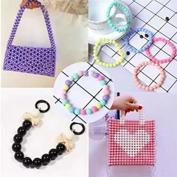 LIMAOLLY 300 Pcs Red Acrylic Round Beads for Crafts