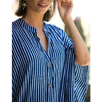 Chunoy Kimono Sleeve V Neck Kaftan for Beach Style