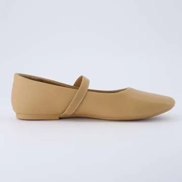 CUSHIONAIRE Women's Gigi Mary Jane Flat with +Memory Foam and Wide Widths Available, Tan 8