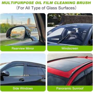 LJRHYEH Automotive Oil Film Cleaning Brush for Clear Vision