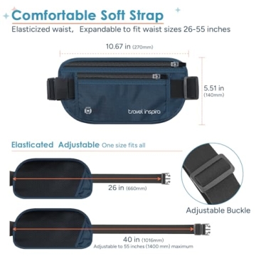 Travel Inspira RFID Blocking Money Belt for Travelers