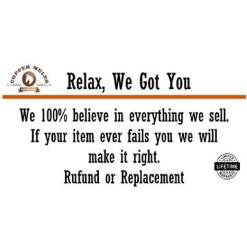 Moscow Mule Mug by Copper Mules - Handcrafted of 100% Pure THICK Copper - Timeless Barrel Hammered Finish - Authentic and Strong Riveted Handle - Holds 16oz