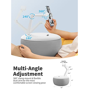 SAIJI Cell Phone Pillow Stand for Bed Comfortable Use