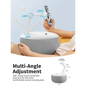 SAIJI Cell Phone Pillow Stand for Bed Comfortable Use