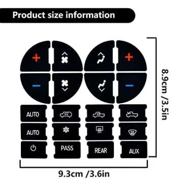 2 Packs AC Dash Button Repair Kit for Chevy Vehicles
