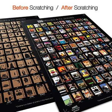 Wond3rland Scratch Off Movie Poster with 100 Films & TV Shows