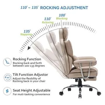 Efomao Executive Office Chair for Big and Tall Users