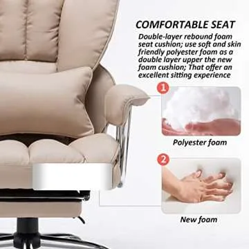 Efomao Executive Office Chair for Big and Tall Users